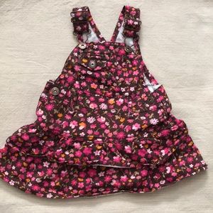 Oshkosh overall dress -fall floral